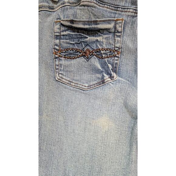 Ladies Faded Glory Embellished Blue Jeans/Capris Size 20W 5 Pockets Vintage - Picture 5 of 11